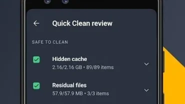 AVG Cleaner mod interface showing premium features