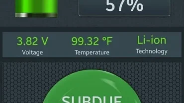 Battery Guru mod interface showing premium features