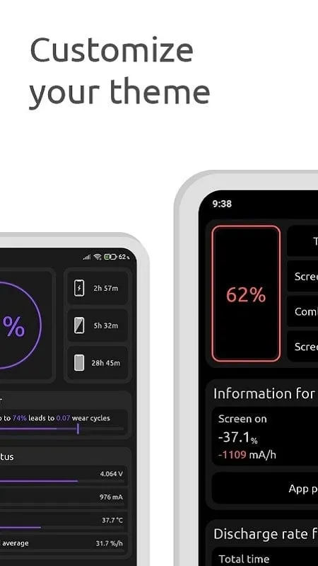 BatteryOne Battery mod customization options