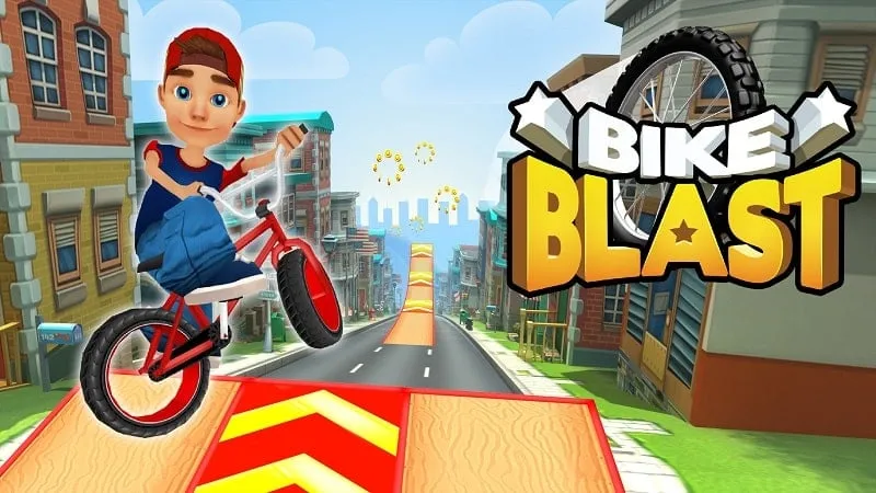 Bike Blast gameplay screenshot showcasing obstacles and environment.