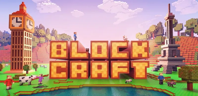 Block Craft 3D initial game screen.