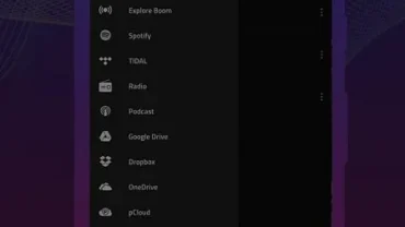 Boom Music Player mod interface showing premium features