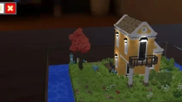 Building a miniature town in VoxelScaper.