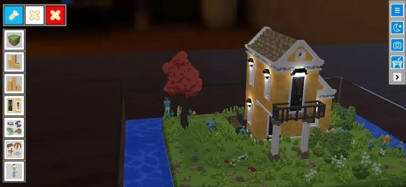 Building a miniature town in VoxelScaper.