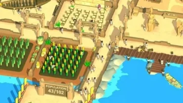 Building an empire in Idle Egypt Tycoon.