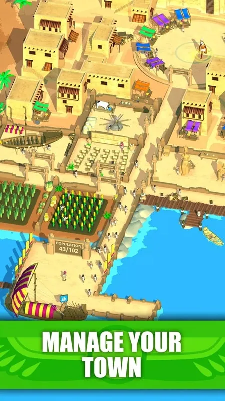 Construindo um império no Idle Egypt Tycoon.