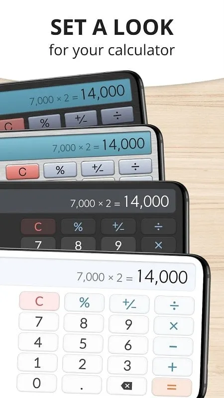 Calculator Plus mod interface on an Android device