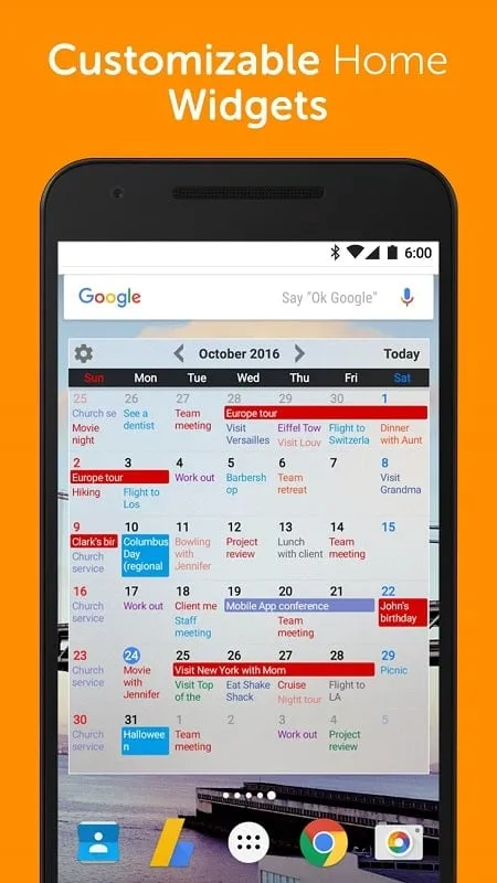 Calendar Schedule Planner mod interface showing premium features