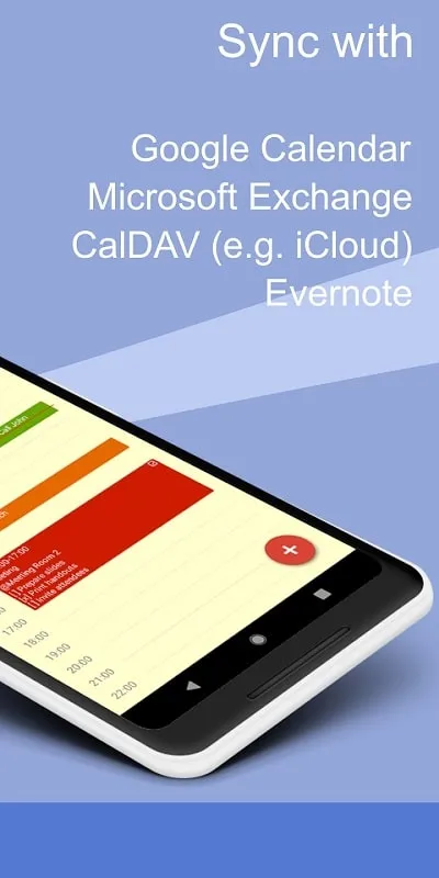 CalenGoo calendar view with various event types and reminders