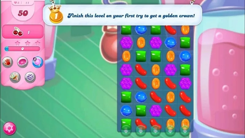 Candy Crush Saga in-game items and boosters overview.