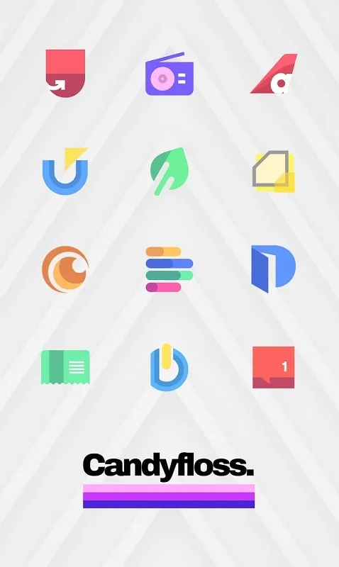 CandyFloss Icon Pack applied to app icons