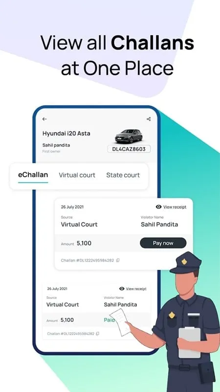 CarInfo mod interface demonstrating online transaction features