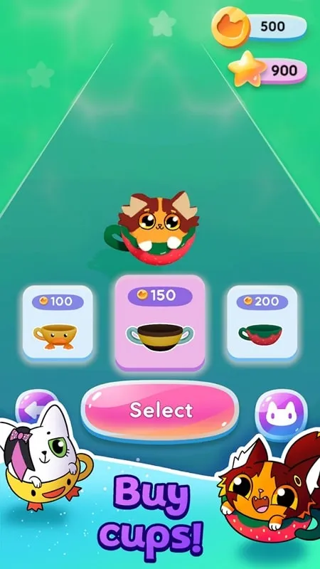 Cat-Cup Dance MOD APK download button.