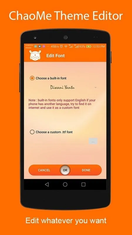 Fitur Pro ChaoMe Theme Editor mod apk gratis