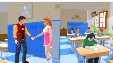 Character undergoing a transformation in Become a Queen.