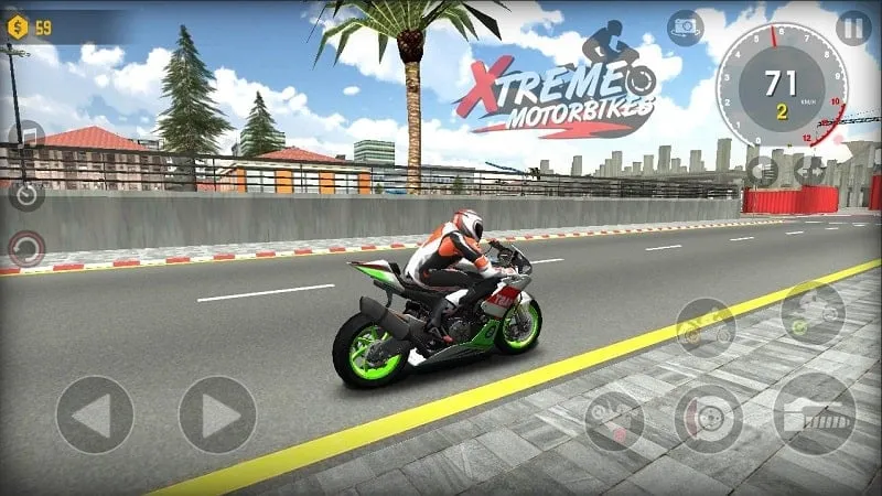 Choosing a character in Xtreme Motorbikes.