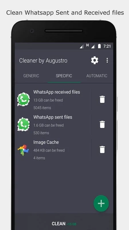 Información del archivo APK del mod Cleaner by Augustro