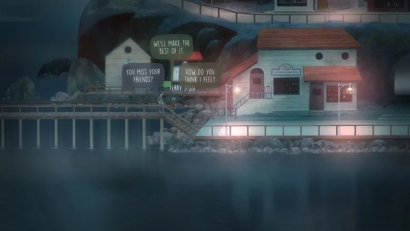 Close-up of a dialogue choice in OXENFREE, highlighting the available options.