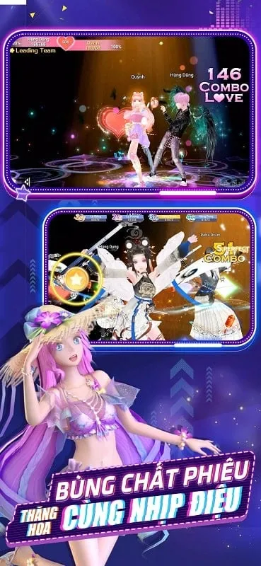 Close-up of a phone displaying gameplay of AU TOP.