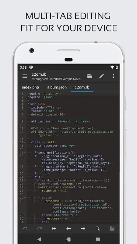 Code Editor mod cho Android