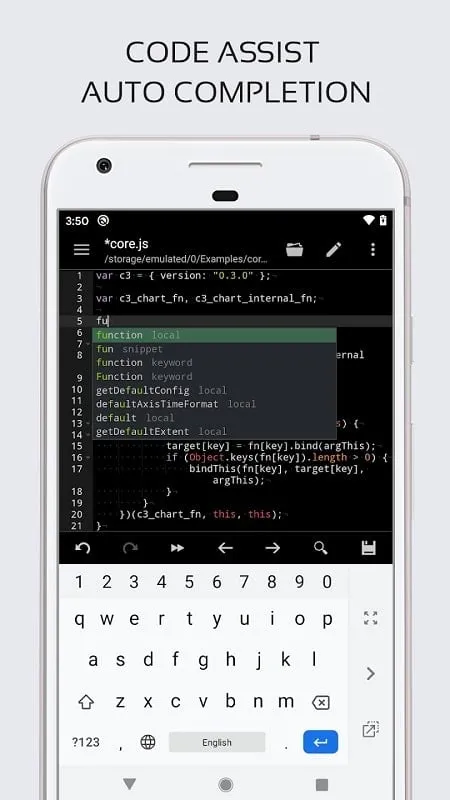 Ứng dụng Code Editor MOD APK cho Android