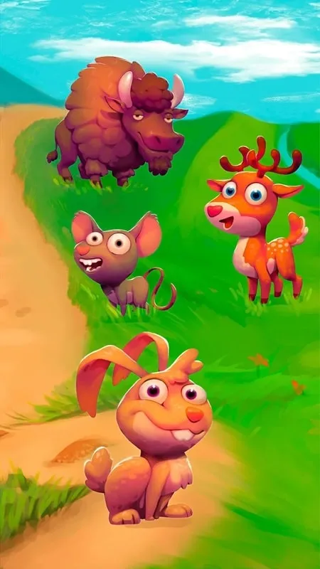 Combining different animals to create new species in Zoopolis MOD APK.