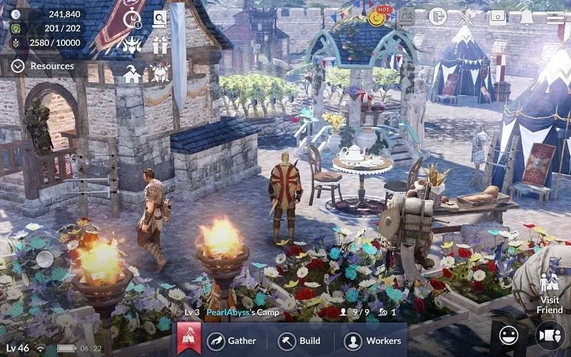 Comprehensive overview of the user interface and controls within the Black Desert Mobile MOD APK.