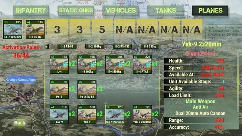 Conflict Arena East Front campaign map.