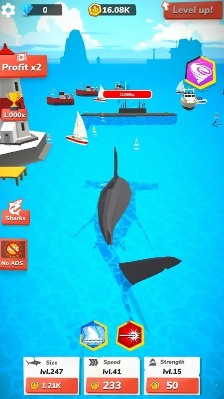 Confronting challenges in Idle Shark World.