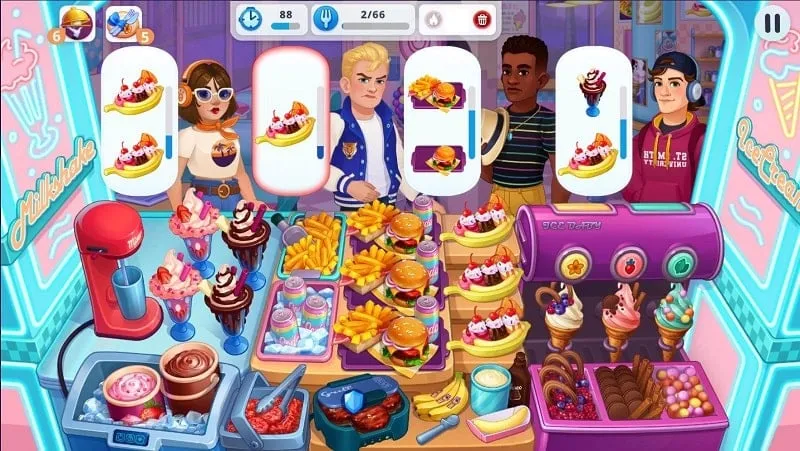 Cooking Live gameplay screenshot showcasing the cooking interface.