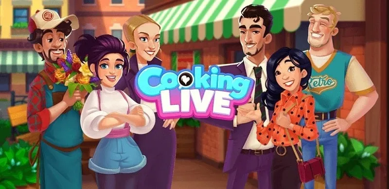 Cooking Live promotional image showcasing the vibrant graphics.