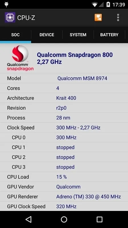 CPU Z mod interface showing premium features