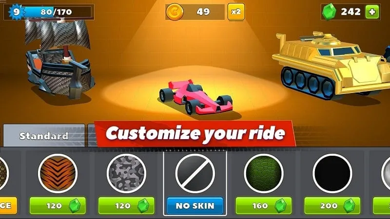 Personalización de Autos en Crash of Cars