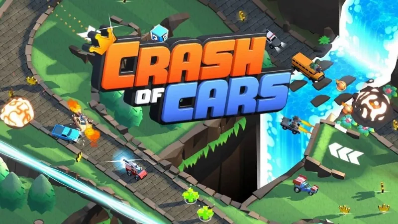 Captura de tela da jogabilidade de Crash of Cars