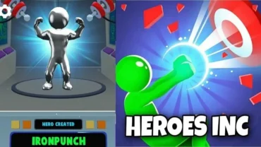 Creating a superhero in Hero Inc by combining different body parts.