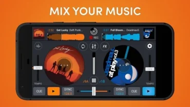 Cross DJ Pro mod interface showing premium features