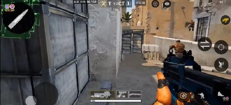 CSGO Mobile mod demonstrating in-game map.