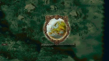 Cultures 2 gameplay screenshot showcasing the building interface and available resources.