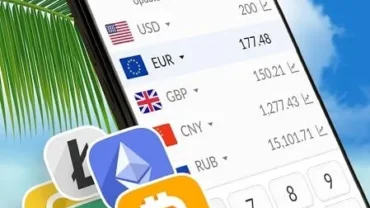 Currency Converter Plus mod interface showing premium features