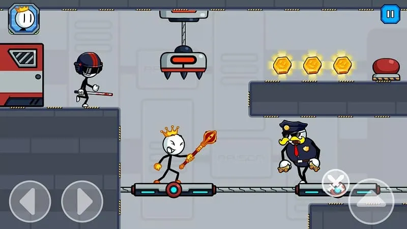 Customization options for the Stickman character in Stick Fight Prison Escape.