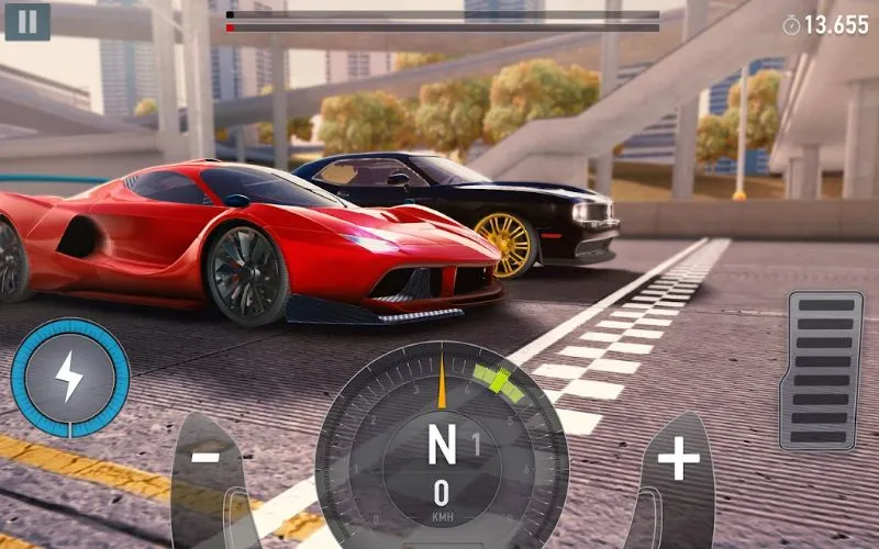 Customizing a car in Top Speed 2 with unlimited money.