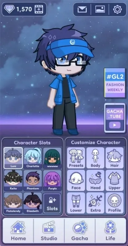 Customizing characters in Studio Mode within Gacha Life 2.