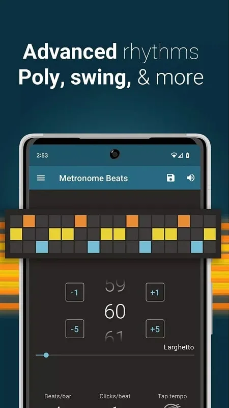 Customizing tempo in Metronome Beats mod