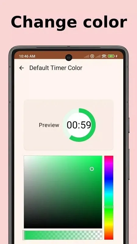 Customizing timer settings in Floating Timer Mod APK