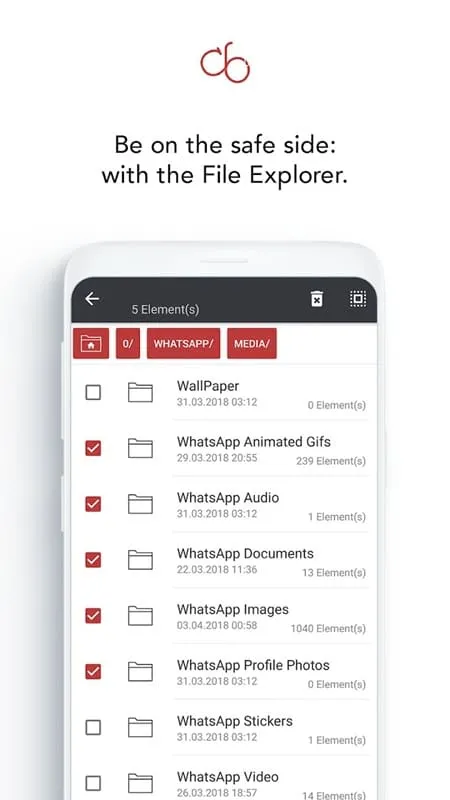 Data Eraser App interface with file selection options