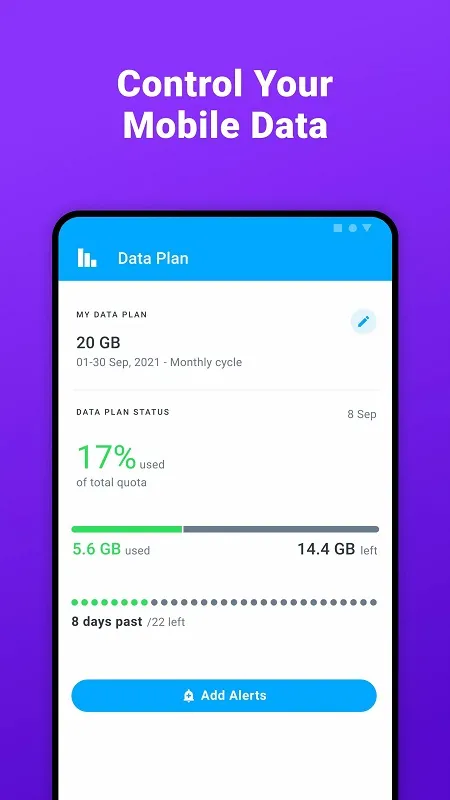 Data Usage Manager Monitor app speed test interface