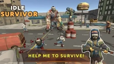 Defending against a wave of zombies in Idle Survivor Tower Defense.