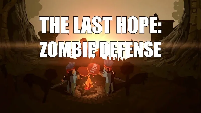 Defending against a zombie horde in The Last Hope: Zombie Defense.