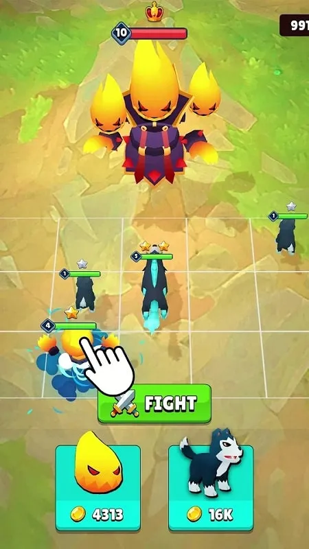 Demonstrating the gameplay of Merge Battle Tactics.