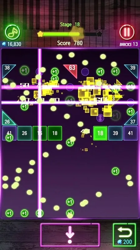 Demonstration of the offline play functionality in Bricks Melody Balls, showcasing the ability to enjoy the game without an internet connection.